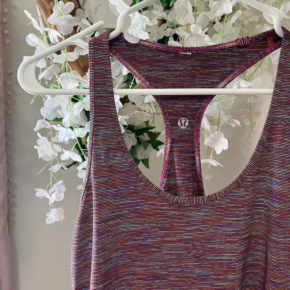 lululemon athletica Purple Pink Fitted Sleeveless Tank Top
